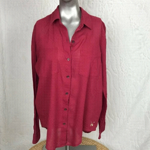 Lucky Brand  Button Up Maroon Shirt Size S